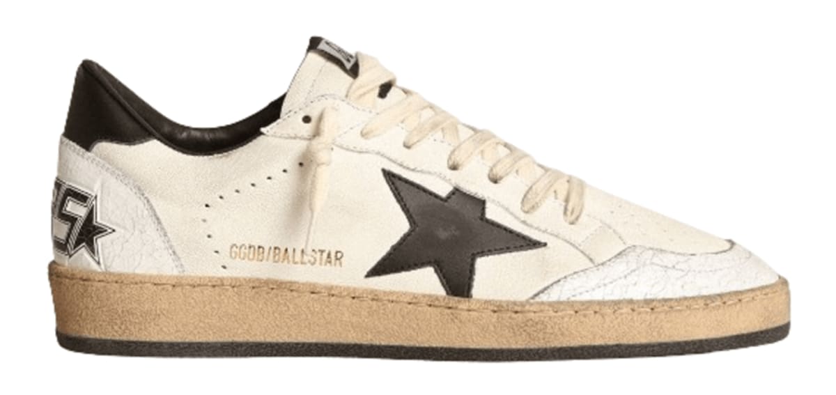 GOLDEN ウィッシュスタカウホフツ GWF00784F006912 11732 Golden Goose White Star and Black Heel Tab Women's Sneakers