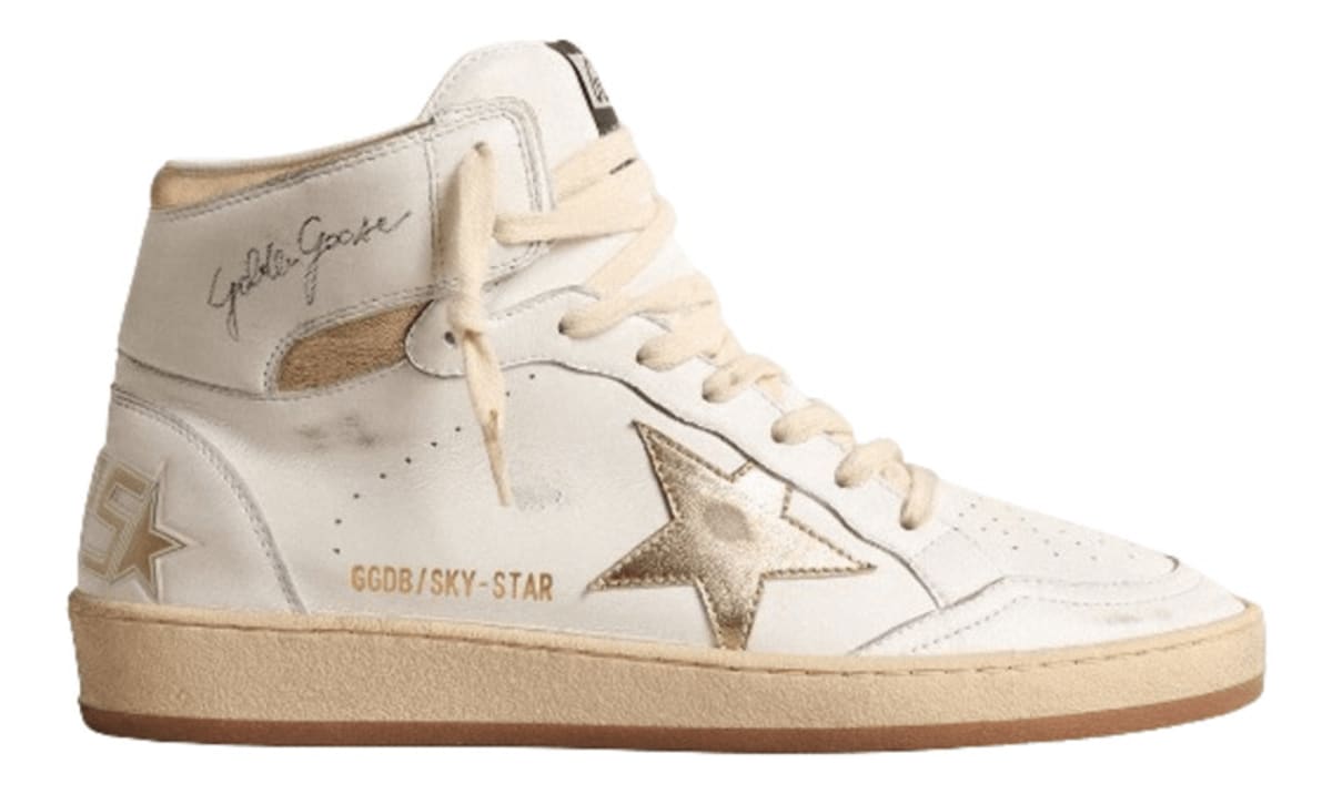 Golden Goose Sky-Star Gold Metallic Star and Heel Tab Women's
