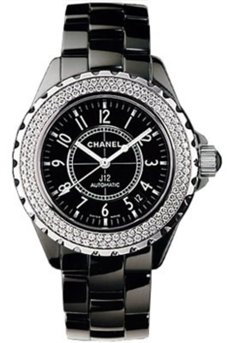 Chanel J12 White Dial Diamond Ceramic Women's Watch H7189