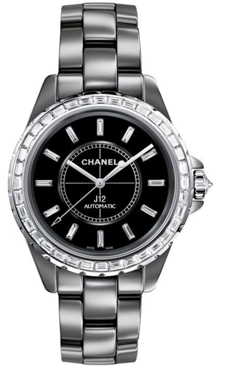 Chanel J12 Jewelry Mother of Pearl Dial Diamond White Ceramic Strap Women's  Watch H3386