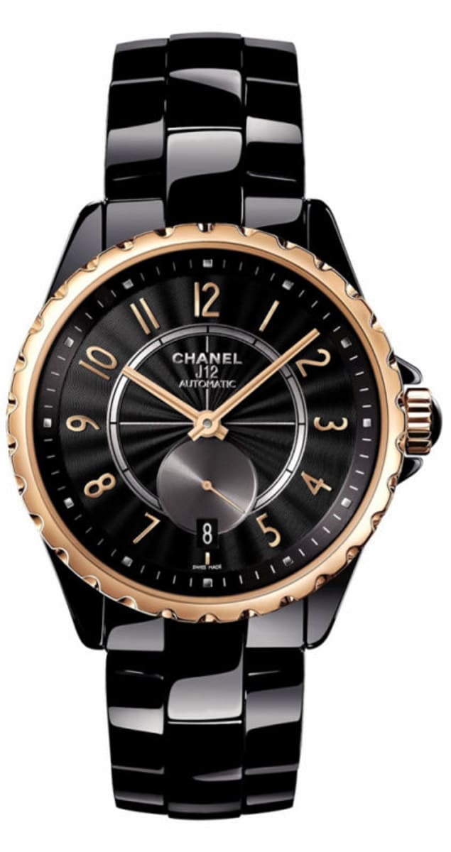 Chanel J12 Classic ceramic & Steel Brilliant-cut Diamond Bezel Women's  Watch H2571