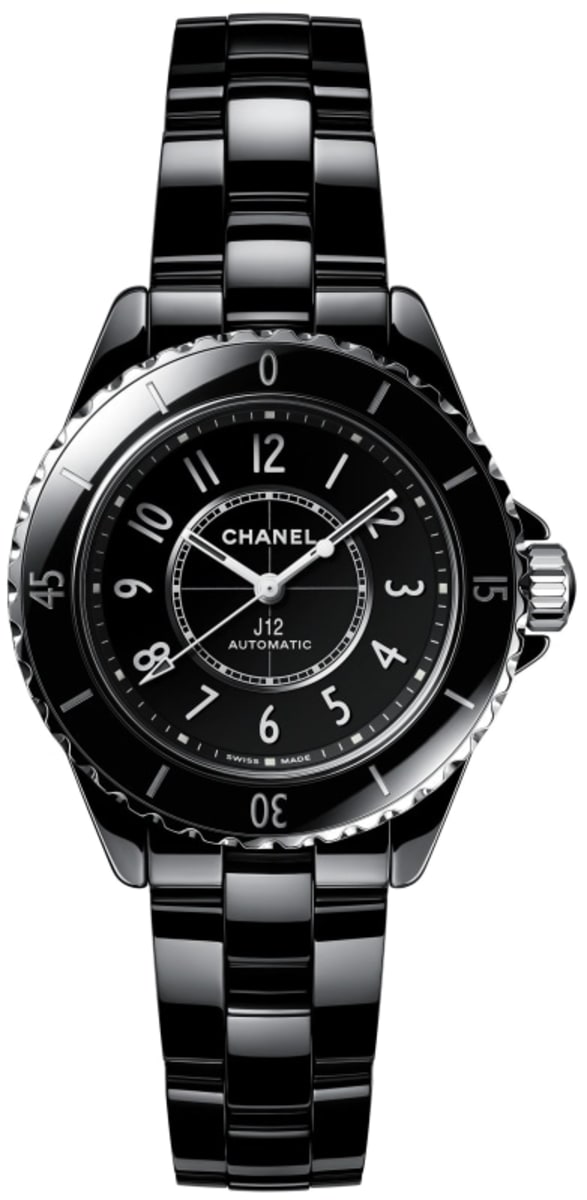 black chanel ceramic watch