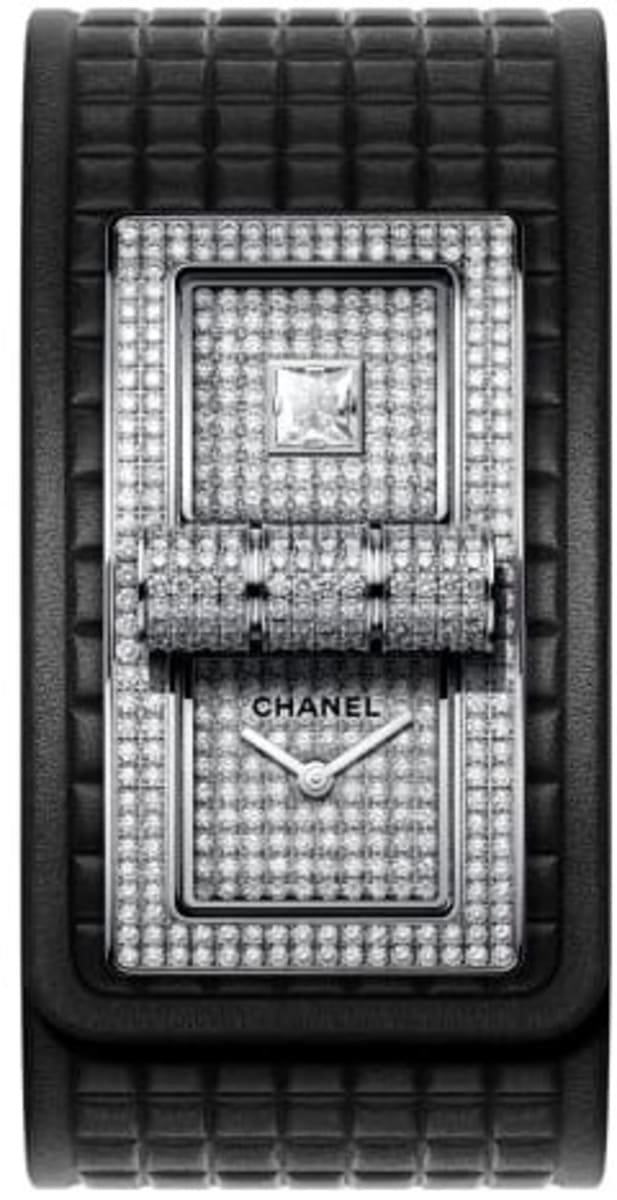 Chanel J12 Flying Tourbillon Black Onyx Dial Black Leather Strap Women's  Watch H3844