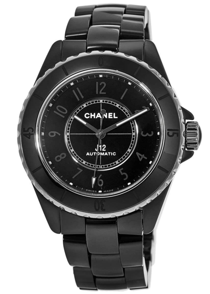 Chanel J12 Automatic Phantom 38mm Black Dial Black Ceramic Women's Watch  H6185