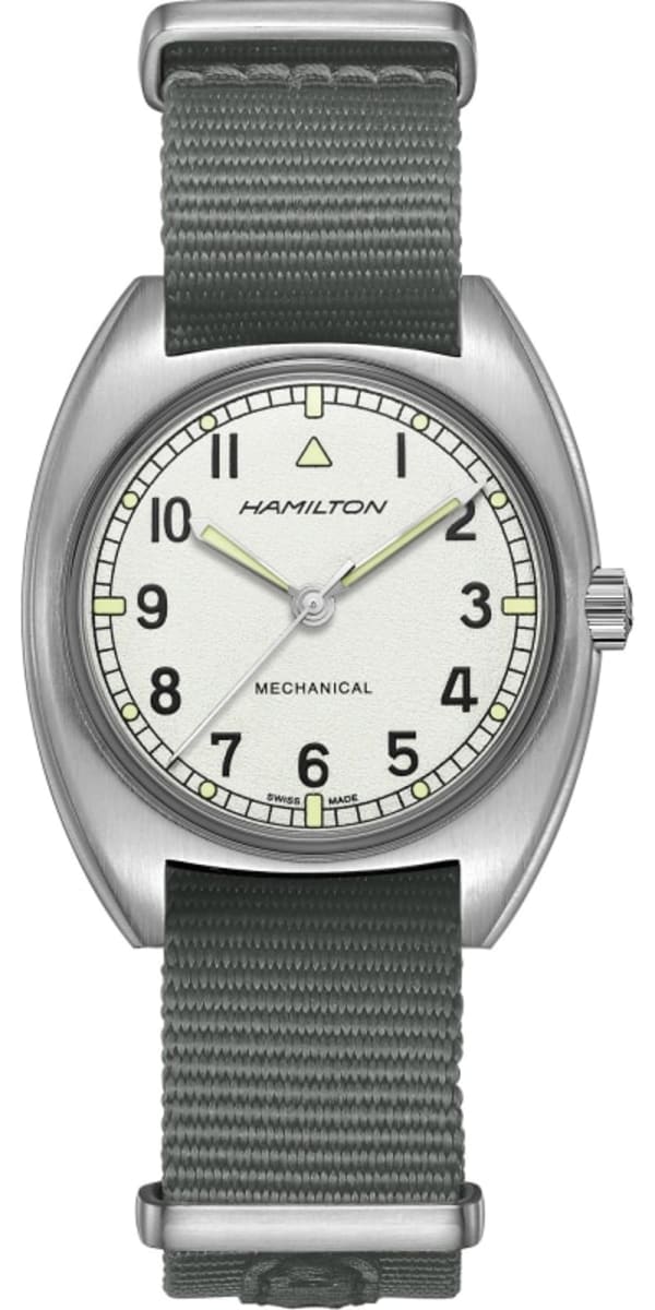 Hamilton Khaki Aviation Pilot Pioneer Mechanical Silver Dial Fabric Strap  Unisex Watch H76419951