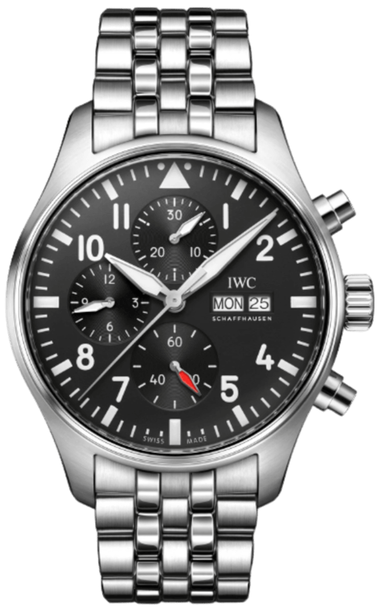 IWC Pilot's Chronograph Black Dial Steel Men's Watch IW378002