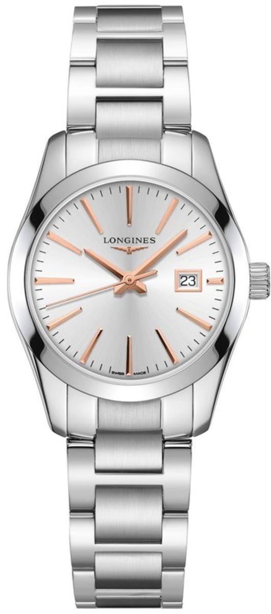 Longines Conquest Classic Silver Dial Stainless Steel Women's Watch L2 ...