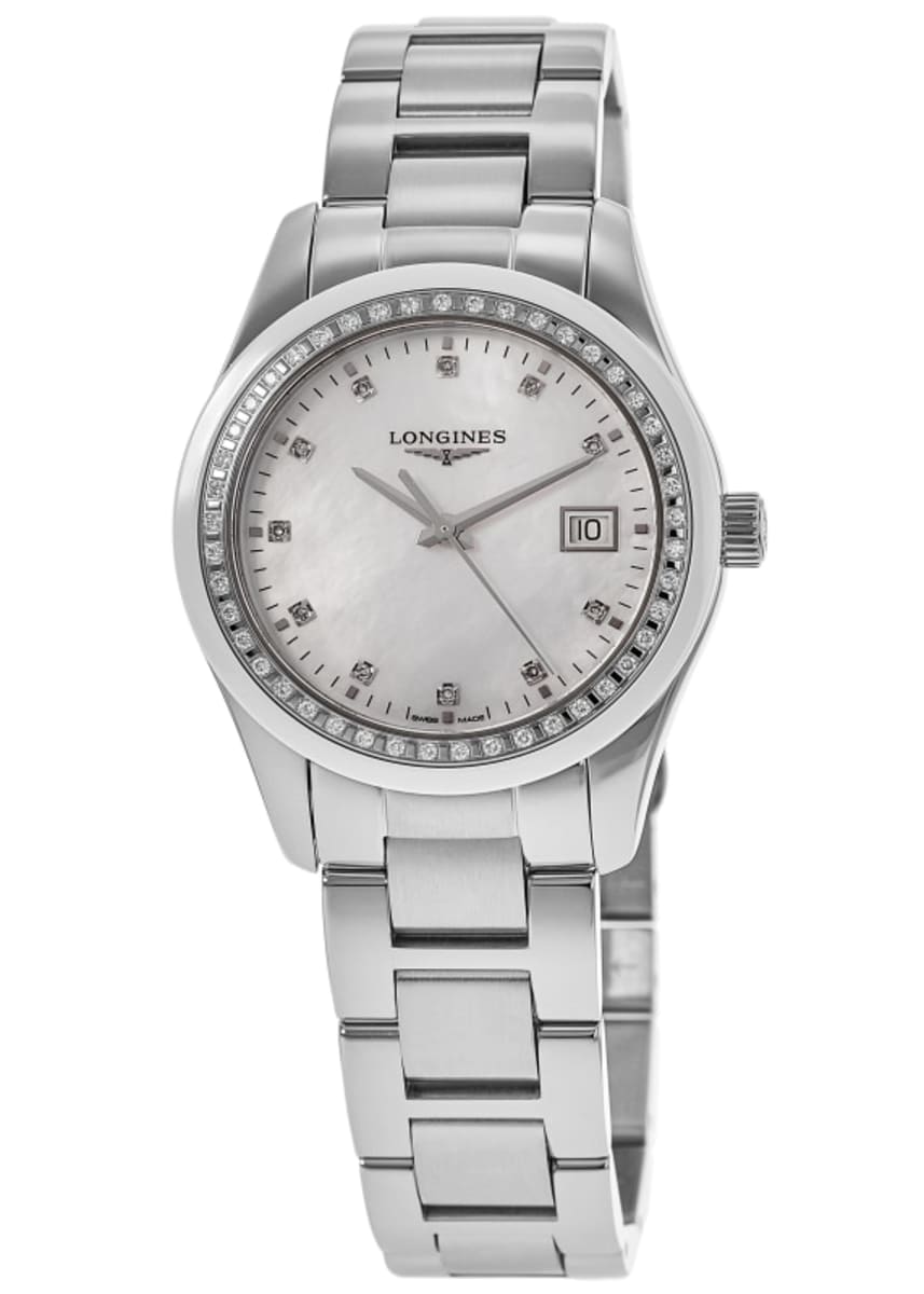 稀少LONGINES(ロンジン)Conquest Classic Diamonds Ladies Watch Longines Conquest Classic Mother of Pearl Diamond Dial