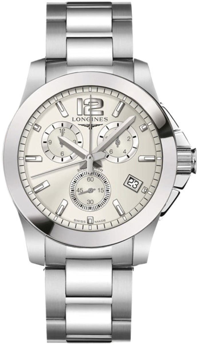 Longines Conquest クォーツ メンズ腕時計 L3.760.4.96.6 L37604966 Longines Conquest Quartz 43mm Mens Watch