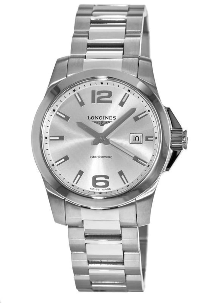 Longines Conquest Quartz Silver Dial Men's Watch L3.759.4.76.6