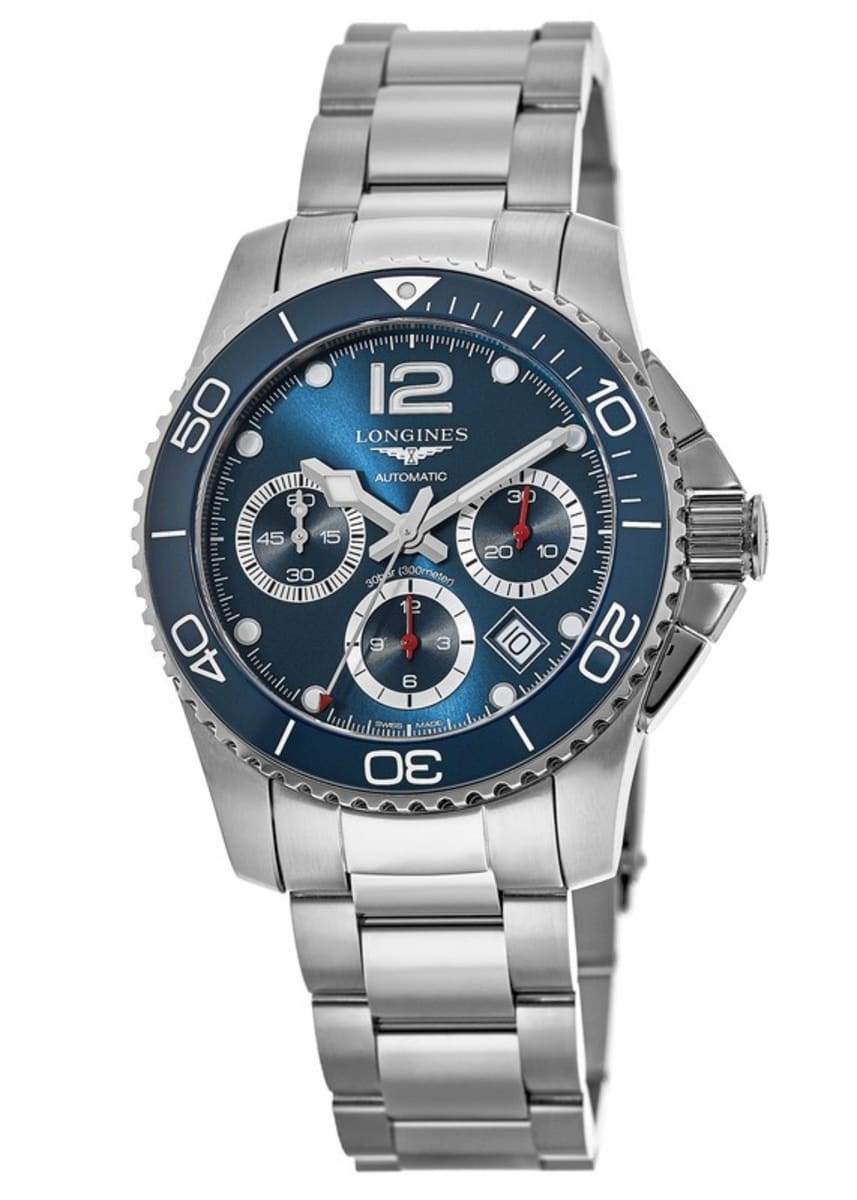 Longines HydroConquest Automatic Chronograph Blue Dial Stainless Steel ...