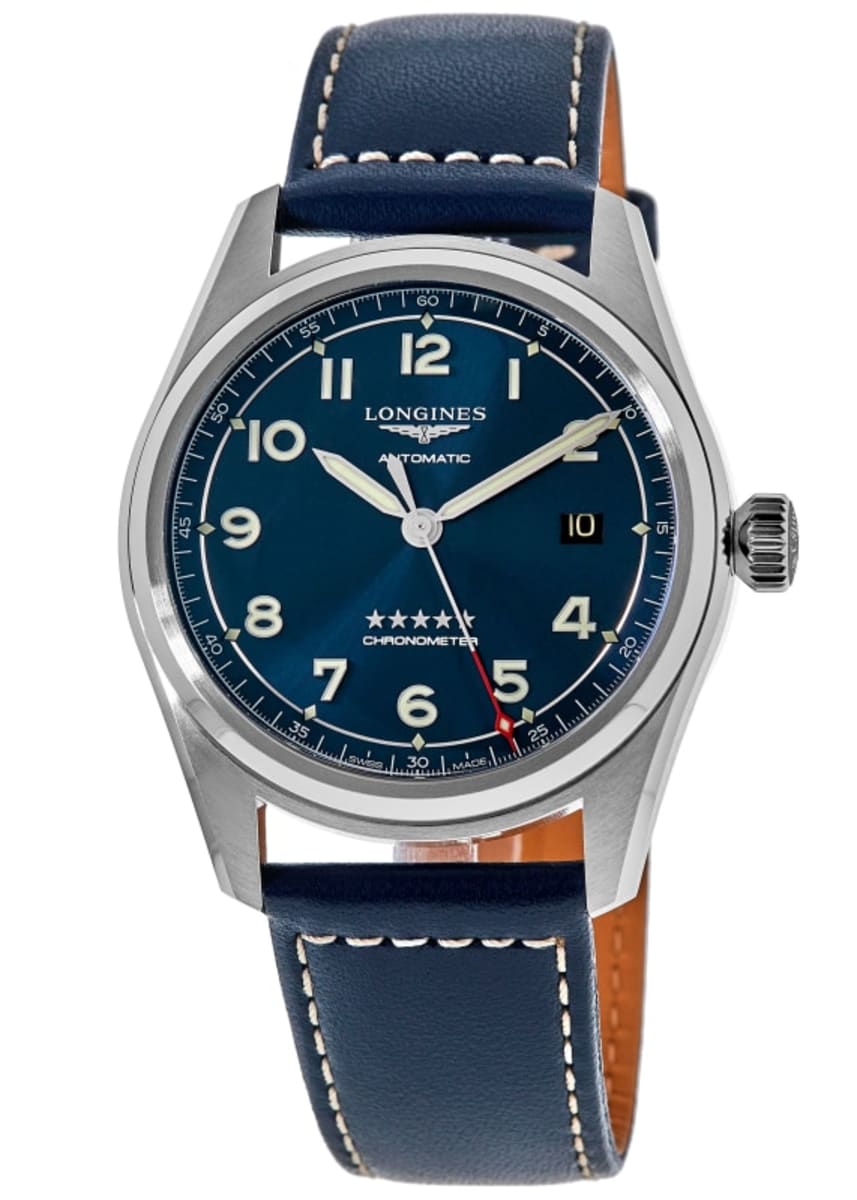Longines Spirit Automatic Blue Dial Leather Strap Men's Watch L3