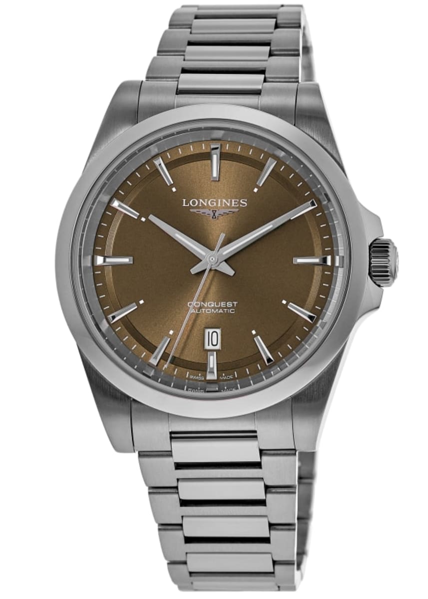 millie bobby brown damsel dress Seiko Men's SUP896 Gold-Tone and Brown Leather Solar-Power Dress Watch   Prime Time Shop