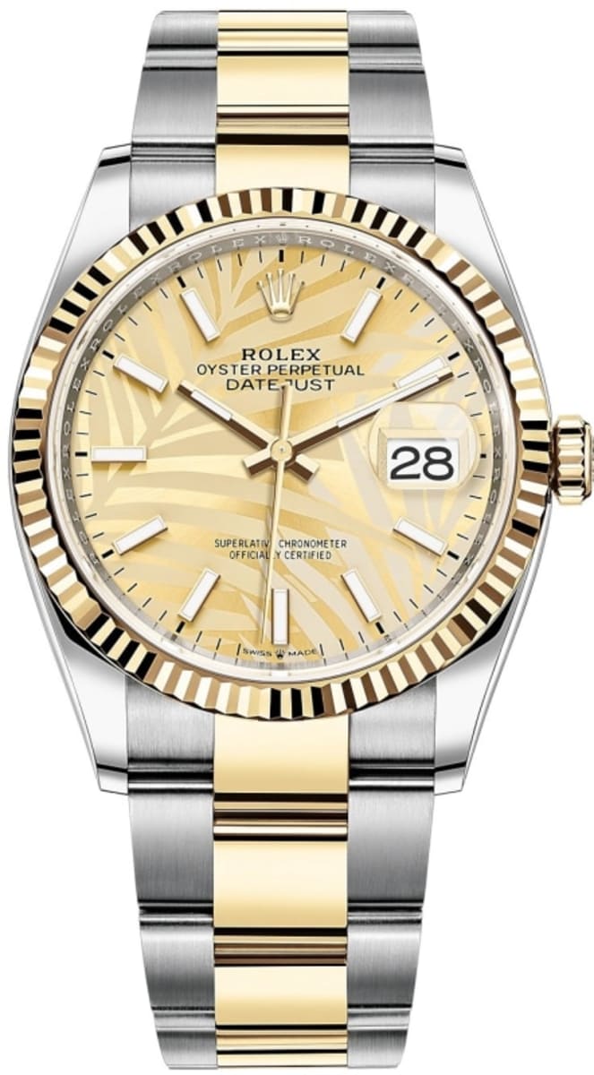 Datejust palm gold clearance