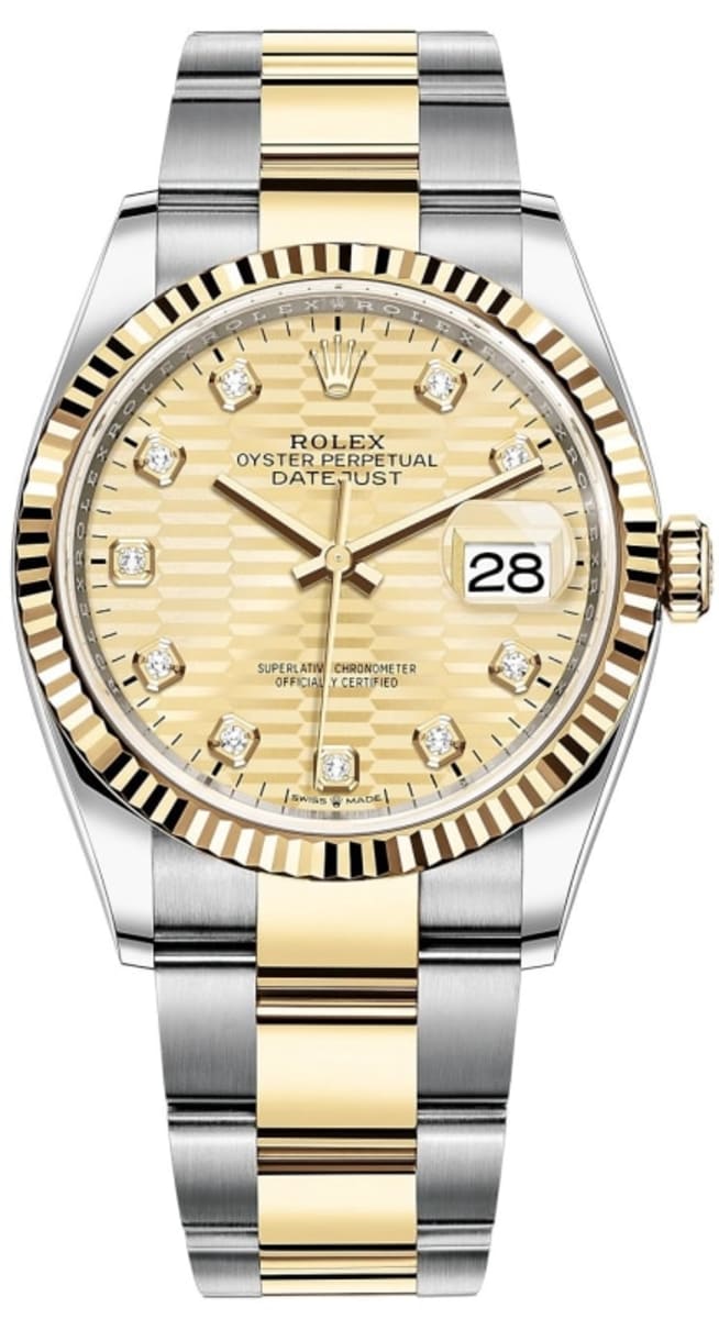 Rolex Datejust 36 watch: Oystersteel and yellow gold - m126233-0025