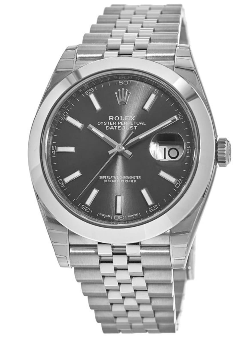 Datejust Stainless Steel Grey Dial Men's Watch M126300-0008