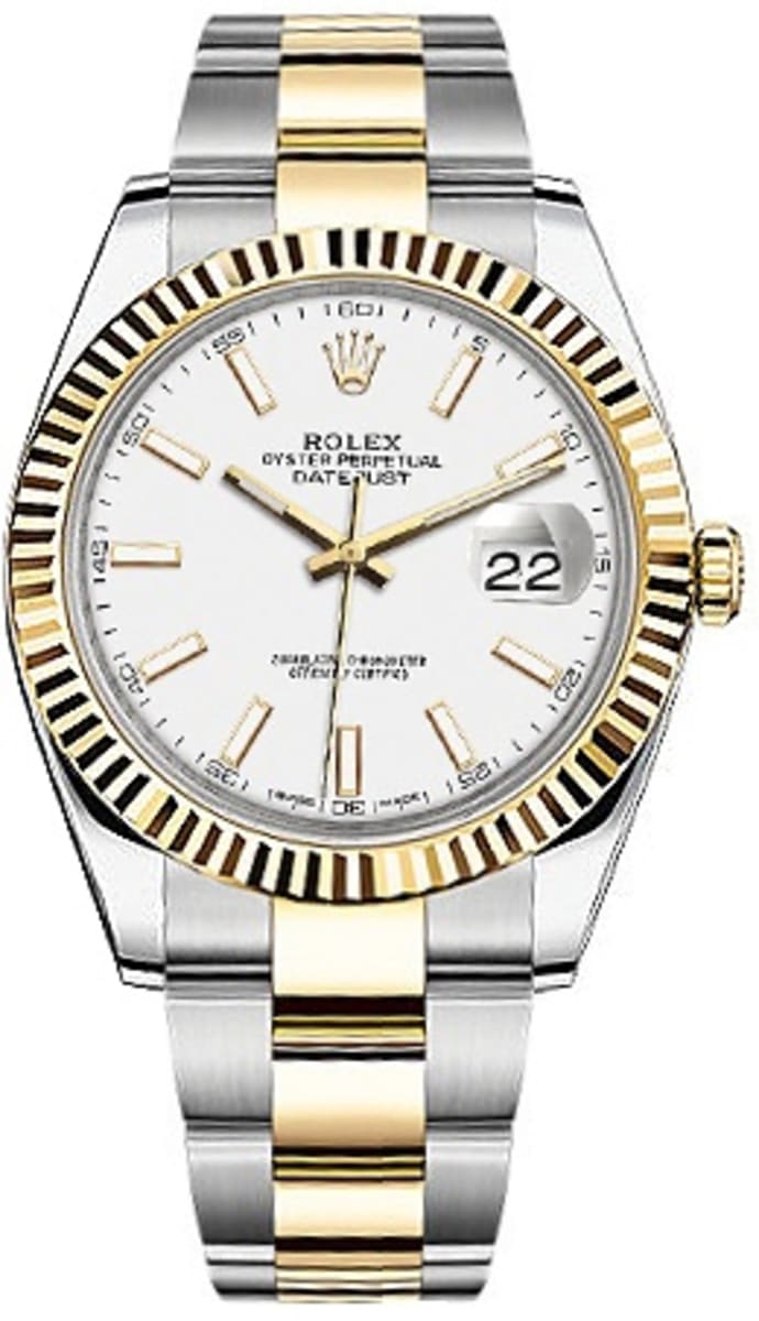 Rolex 41 Steel & Yellow Gold White Oystersteel Men's Watch M126333-0015