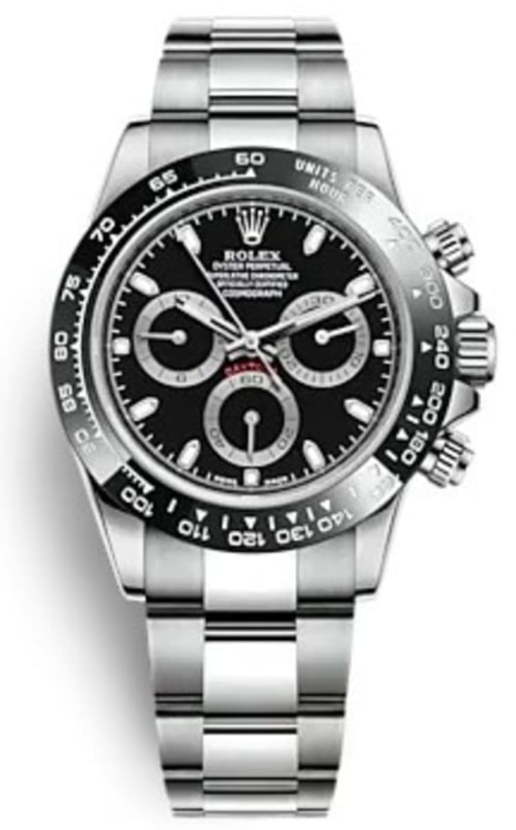Rolex Cosmograph Daytona Stainless Steel Black Dial Men's Watch ...
