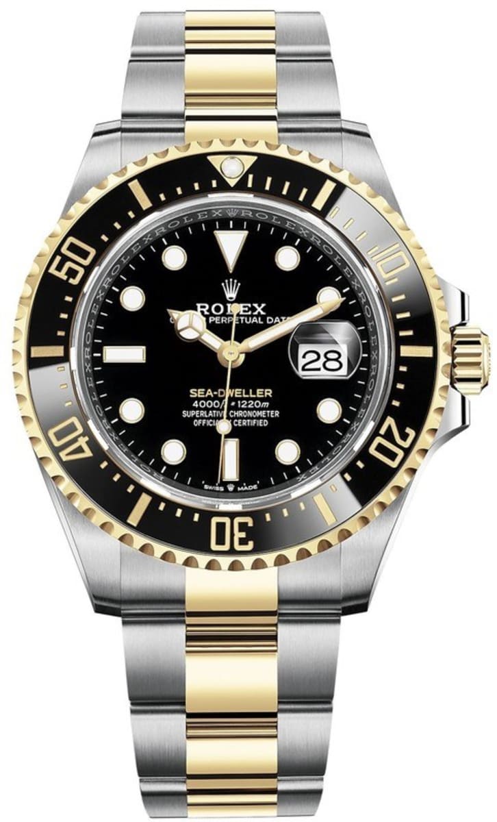 Sea-Dweller Black Dial and Yellow Gold Watch M126603-0001