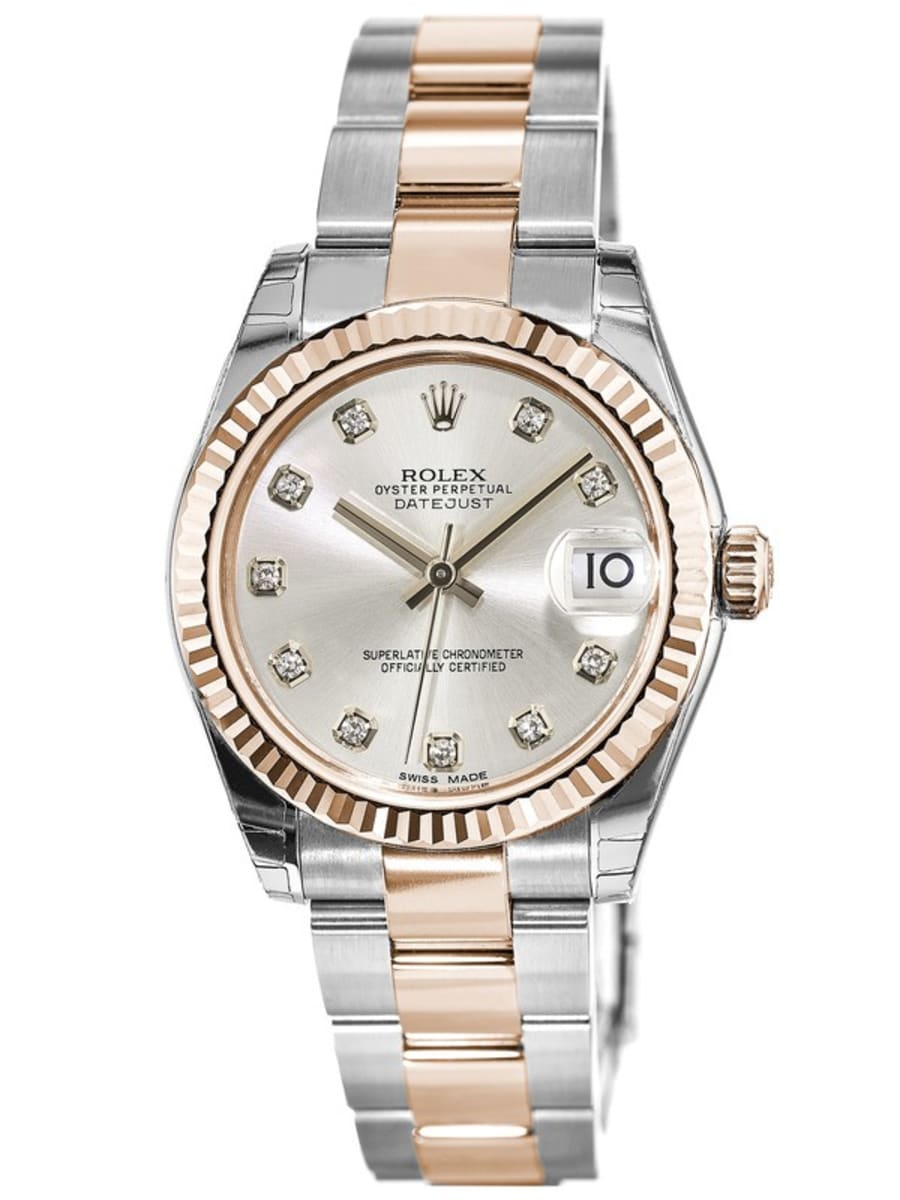 womens rolex silver and gold