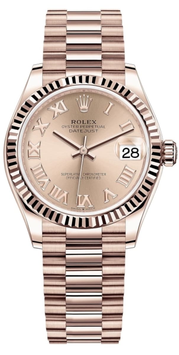 Rolex Datejust 31 Everose Gold Rose Roman Dial Women s Watch M278275 0035