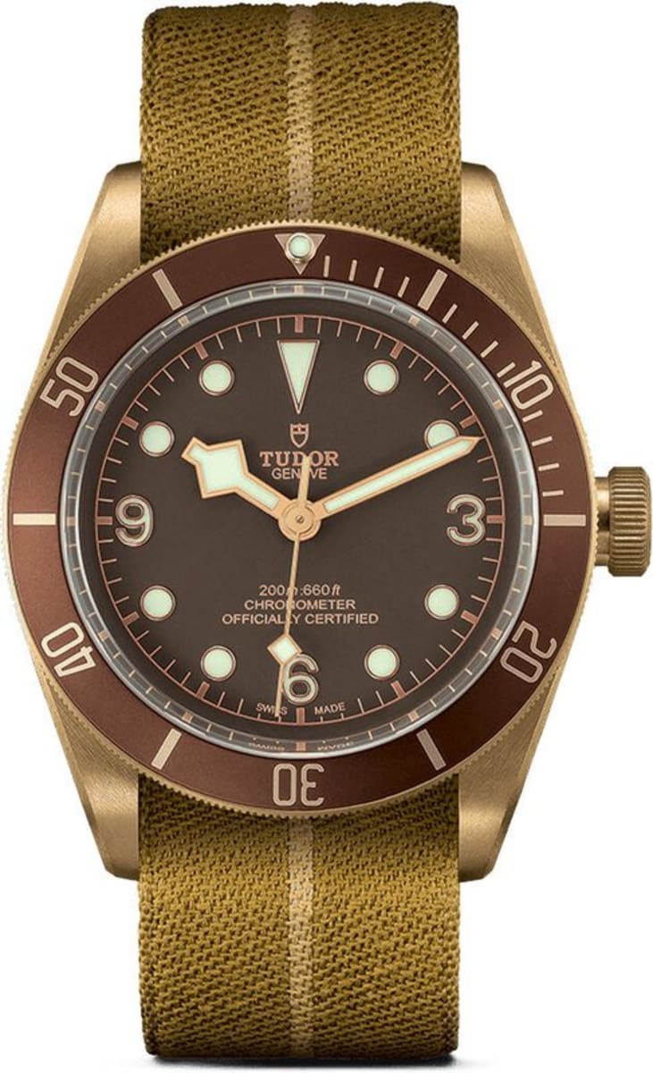 Tudor Heritage Black Bay Bronze Brown Dial Beige Fabric Men's