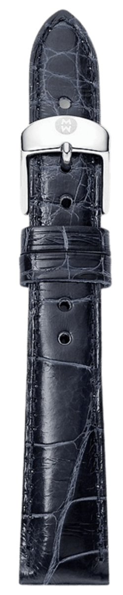 Michele Sidney 18mm Navy Alligator Leather Unisex Strap with