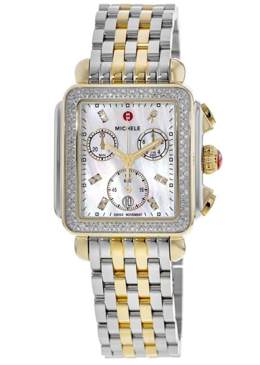 Michele Deco Two-Tone Diamond Watch