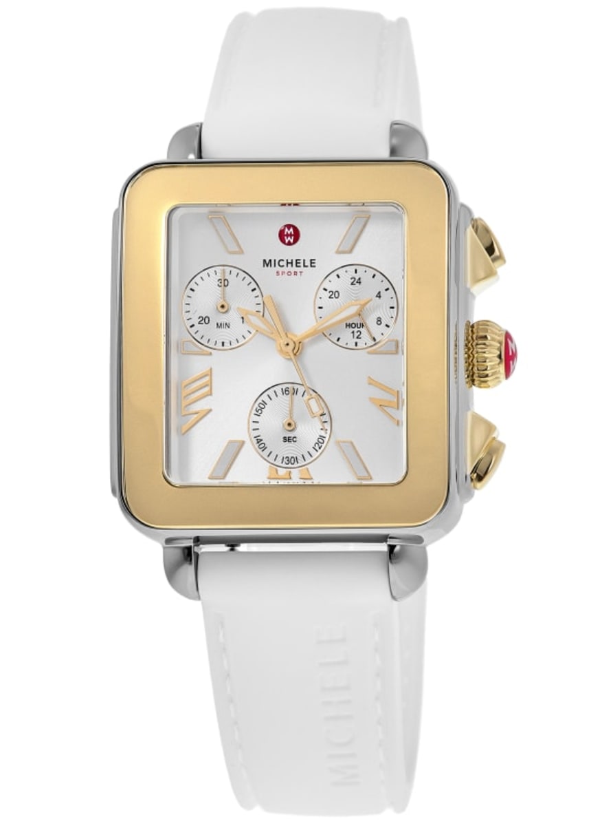 milkwayko Michele Deco Sport Quartz Chronograph Silver Dial White