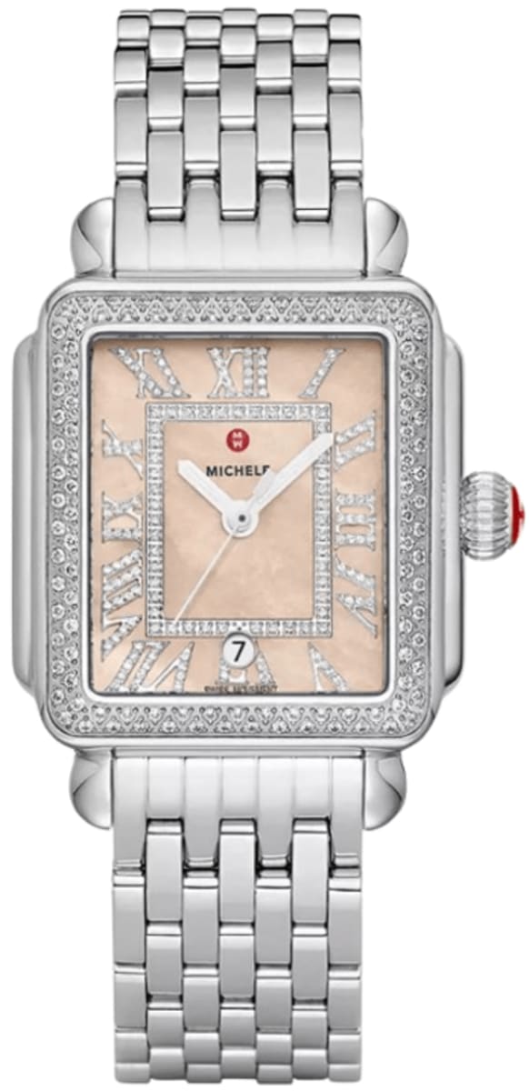 Michele Deco Madison Diamond Quartz Mother Of Pearl Dial Steel Women s michele-deco-madison-diamond-quartz-mother-of-pearl-dial-steel-women-s