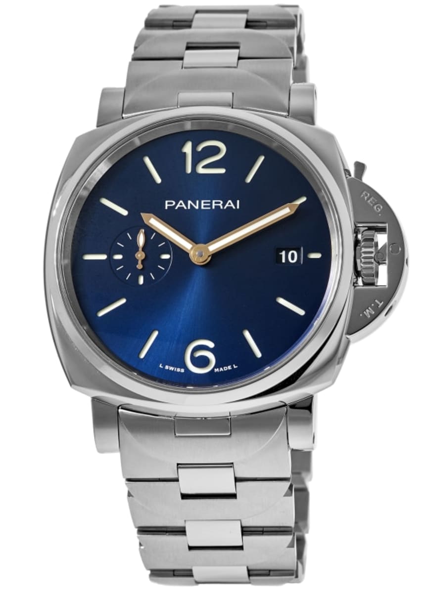 Panerai Luminor Due 42mm Blue Dial Steel Men's Watch PAM01124