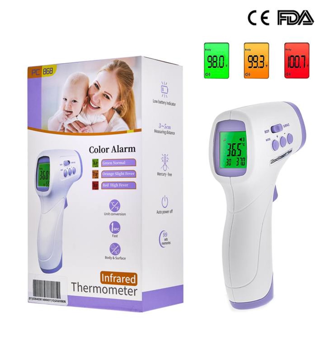 Digital IR Thermometer Purple – PP Online Shop