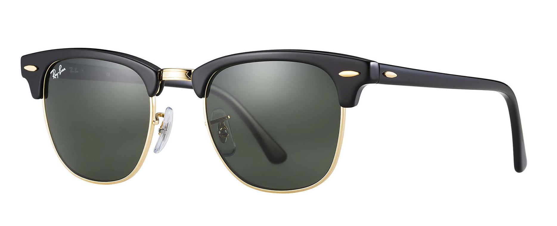 Ray-Ban Clubmaster Classic Black on Gold Sunglasses RB3016 W0365 51-21