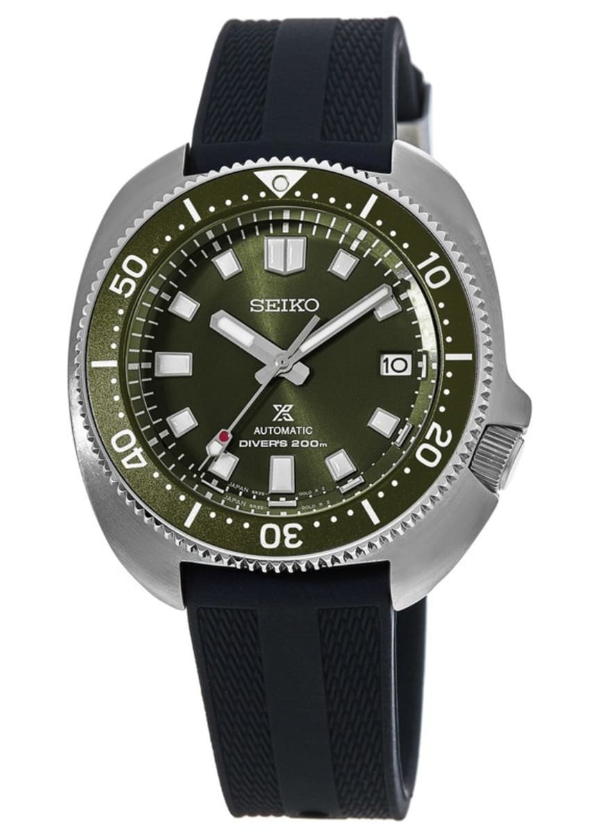 Seiko Prospex Green Dial Silicone Strap Men's Watch SPB153J1