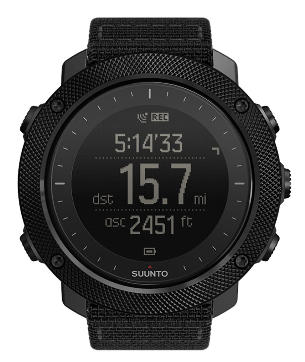 Suunto Traverse Alpha Stealth GPS Fishing and Hunting Men's Watch SS022469000