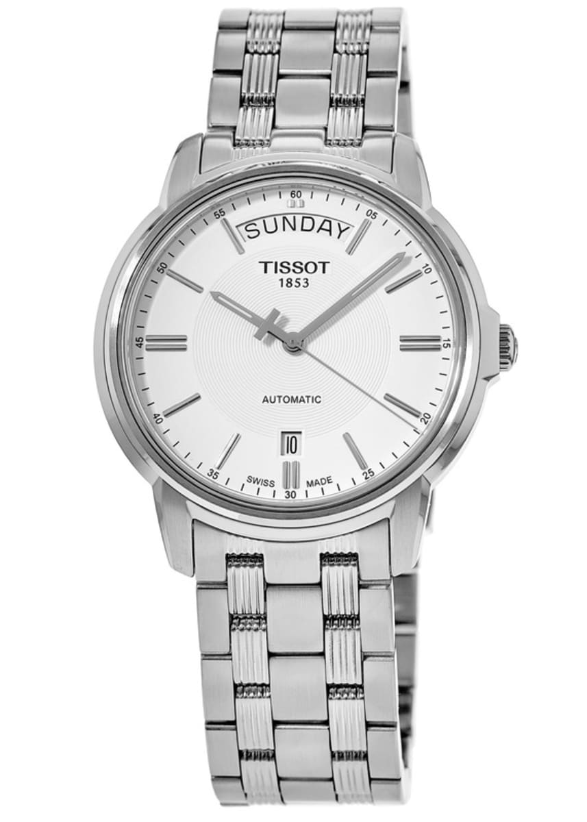 Tissot T-Classic Automatic III Day Date White Dial Stainless Steel Men's  Watch T065.930.11.031.00