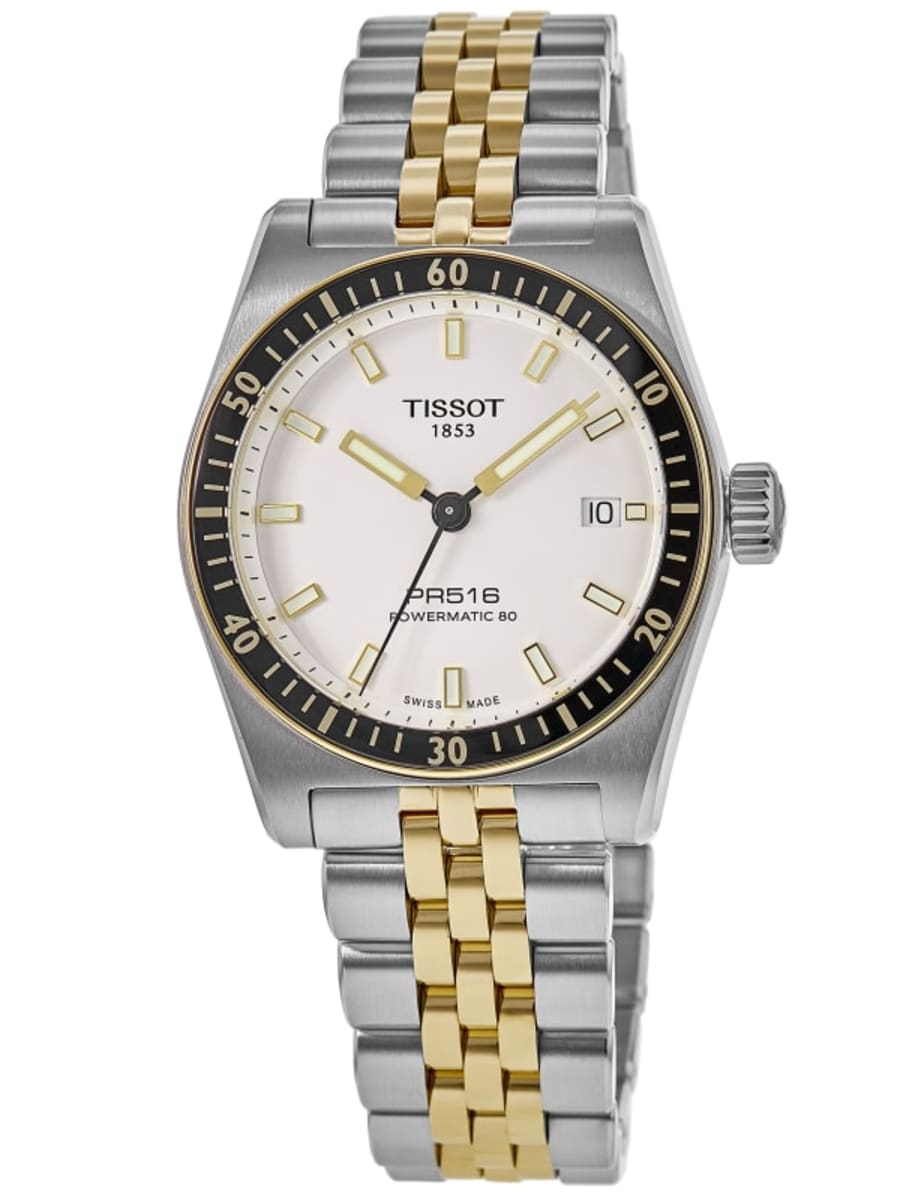 Tissot Gold Tone Watch with White Dial Tissot PR 100 Chronograph Wristwatch, Silver Dial, 40mm  main image 4