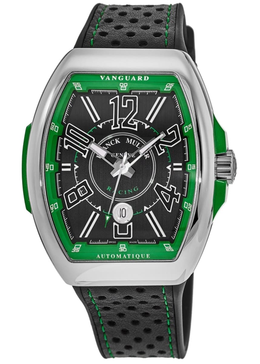 Franck Muller Vanguard Racing Black Green Dial Rubber Strap Men S Watch V 45 Sc Dt Rcg Vr Ac