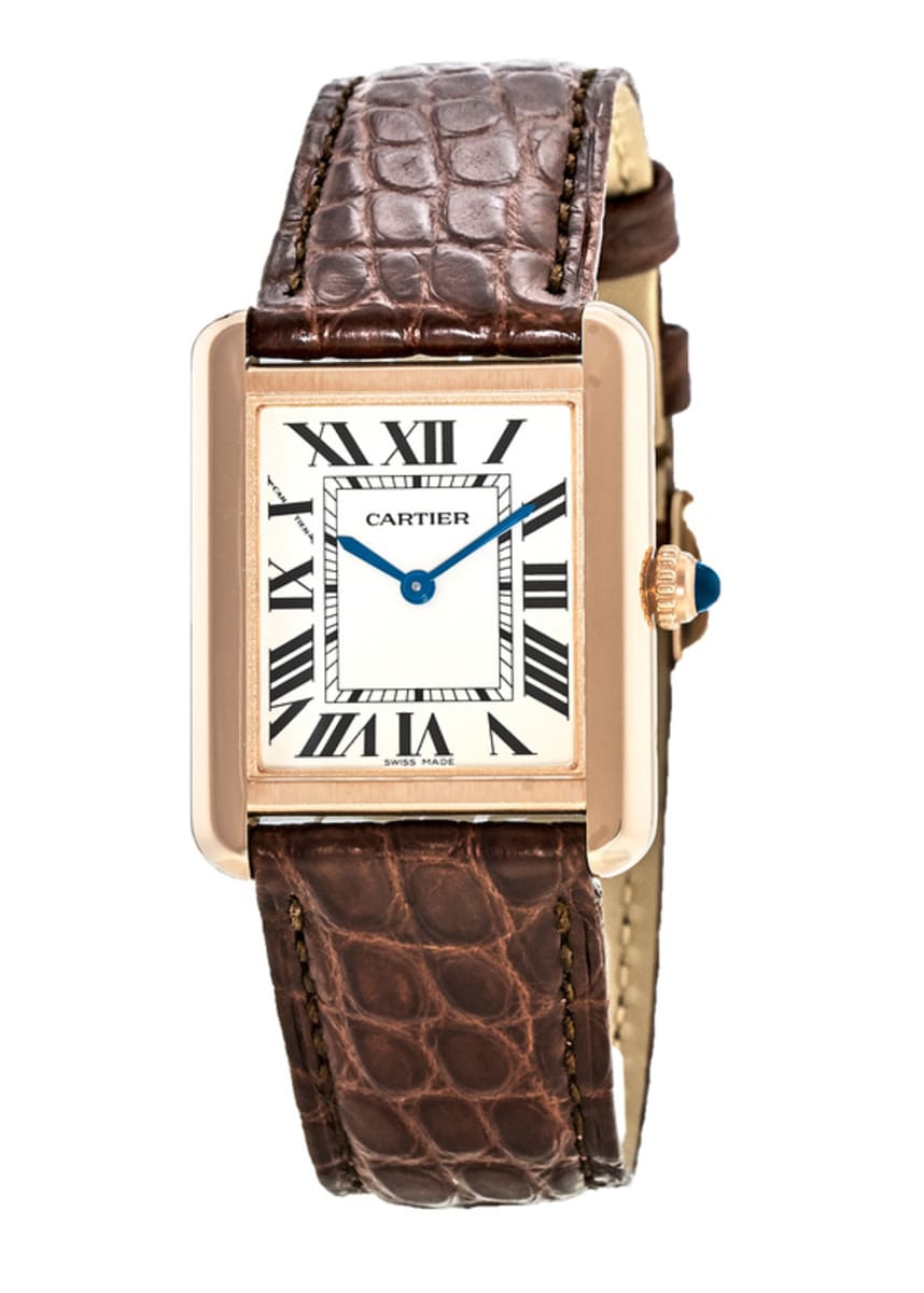 cartier tank solo brown strap