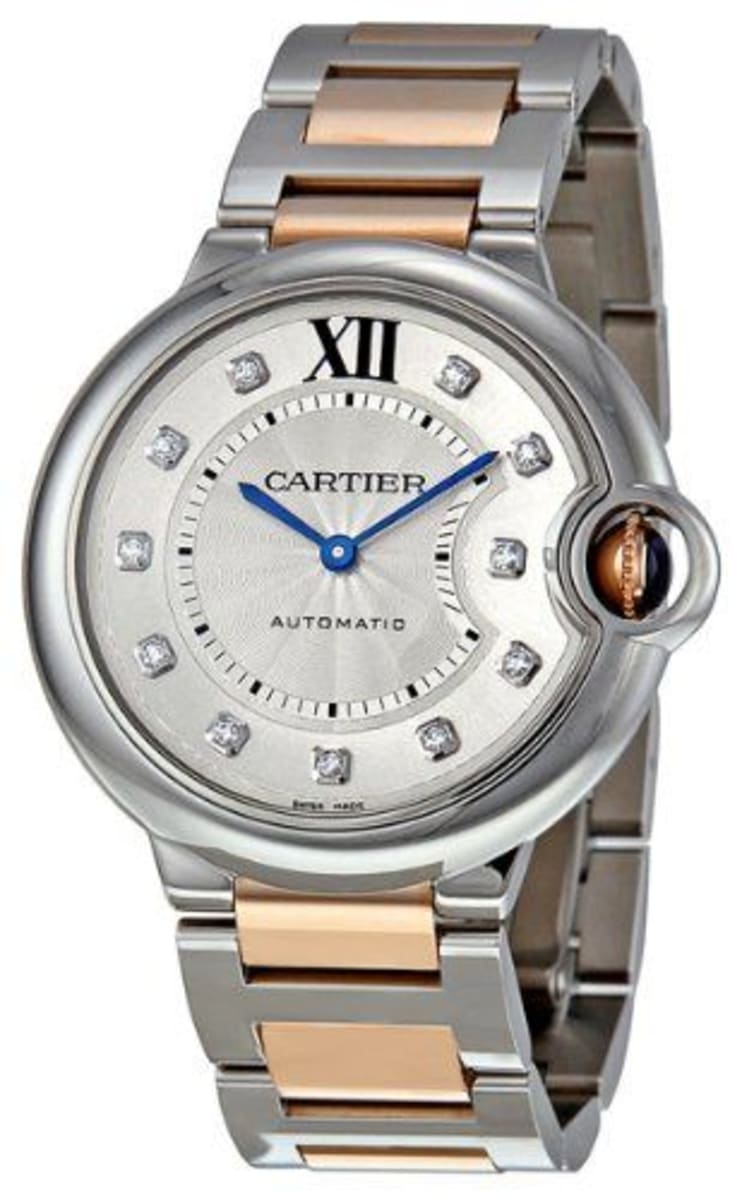 cartier ballon bleu 36mm rose gold diamond