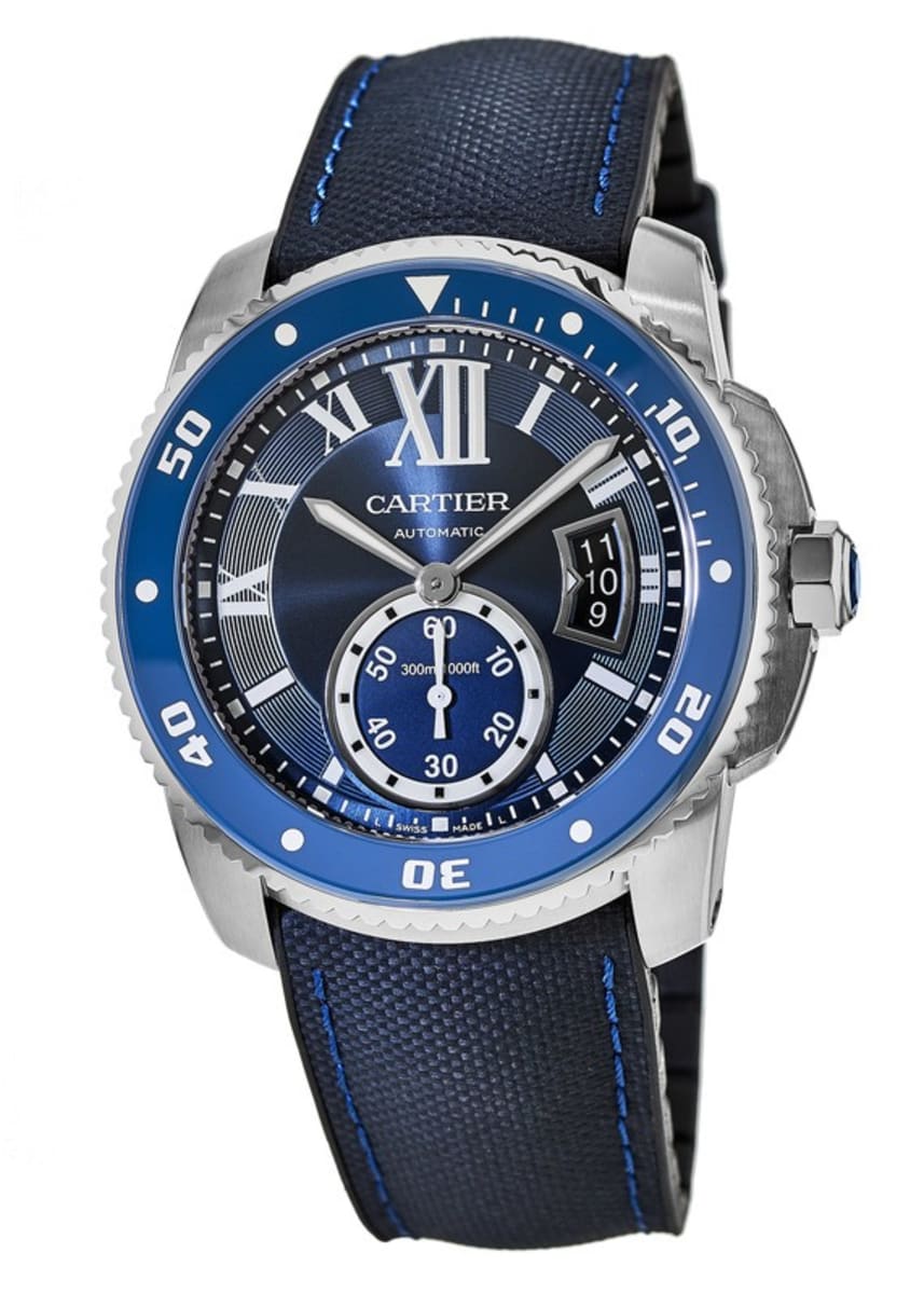 cartier calibre diver strap size