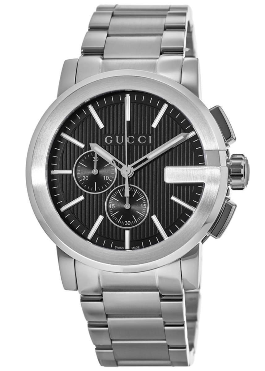 Gucci G-Chrono Black Dial Steel Men's Watch YA101204 | WatchMaxx.com