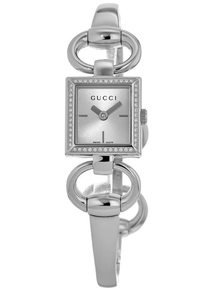 Gucci 120 Tornabuoni Diamond Bangle Bracelet Steel Women's Watch YA120506
