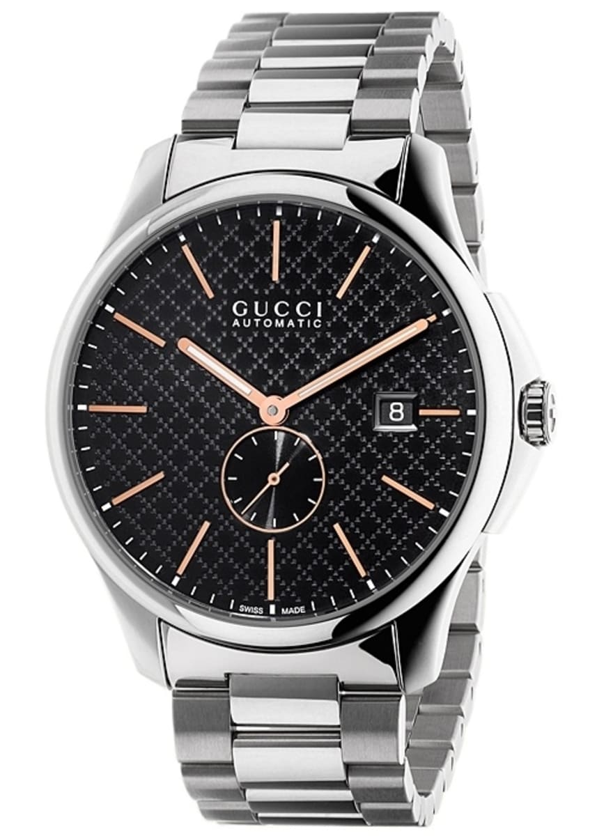 Gucci G-Timeless Stainless Steel Black Dial Men's Watch YA126312
