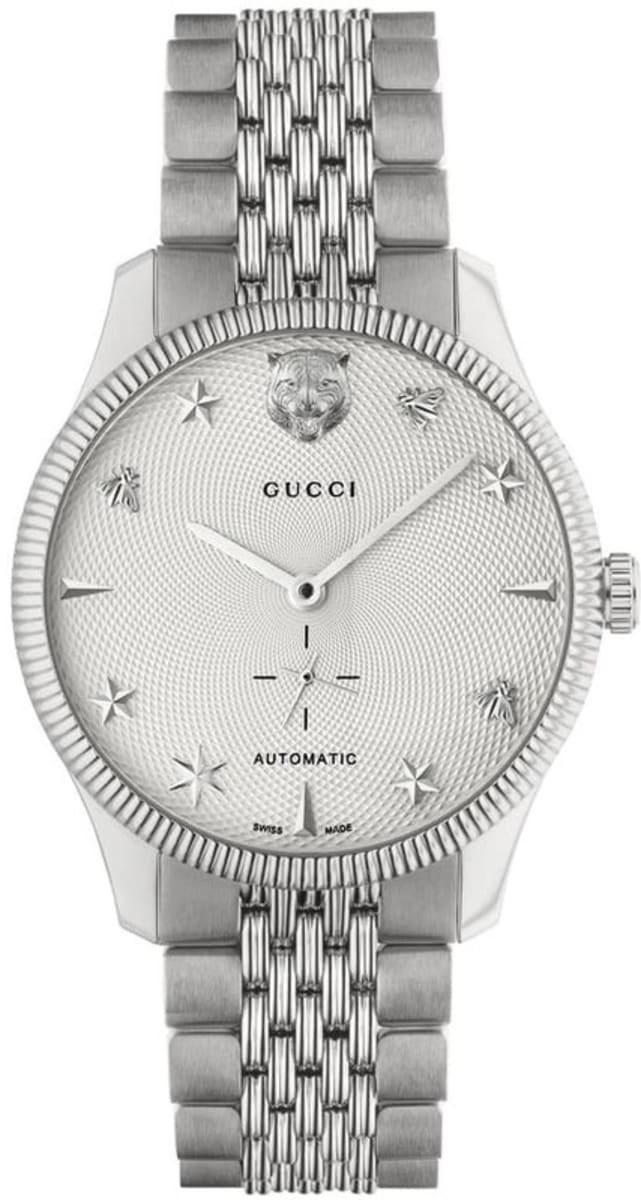 Gucci G-Timeless Automatic White Dial Steel Men's Watch YA126354