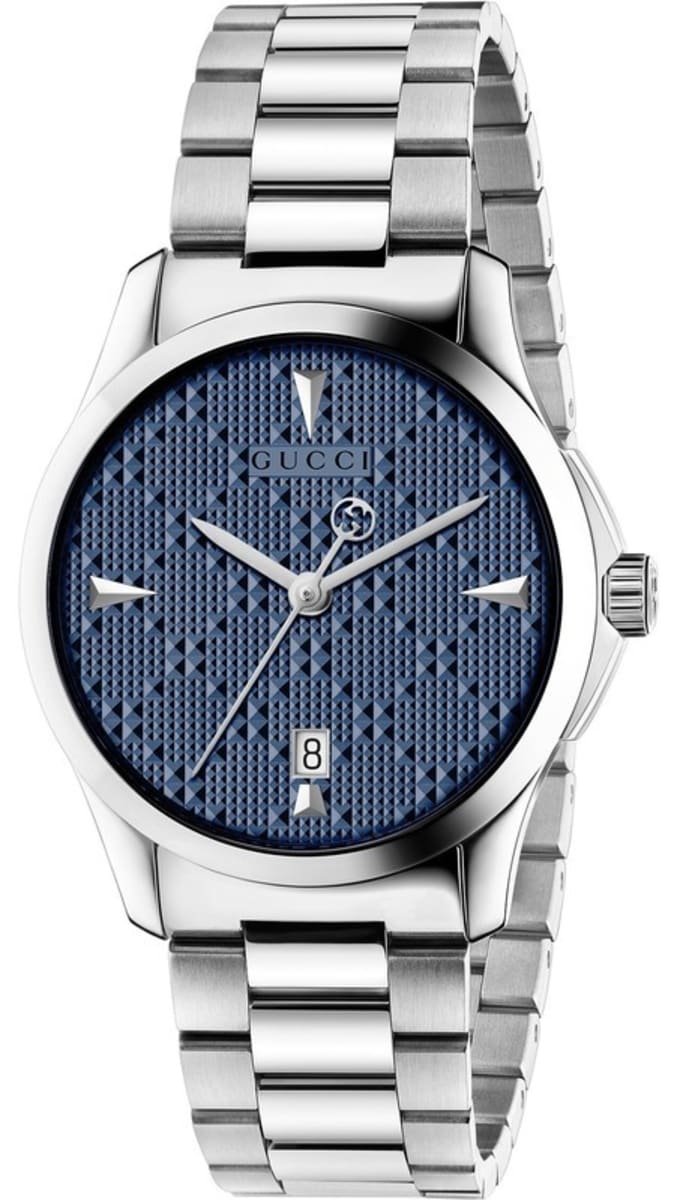 Gucci G-Timeless Diamante Blue Dial 