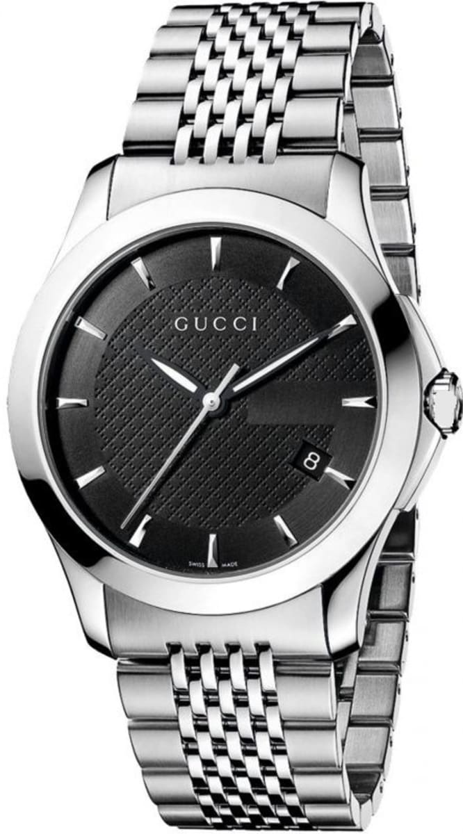 Gucci G-Timeless Black Dial Stainless Steel Men's Watch YA126402 Gucci G-Timeless Black Dial Stainless Steel Men's Watch YA126402