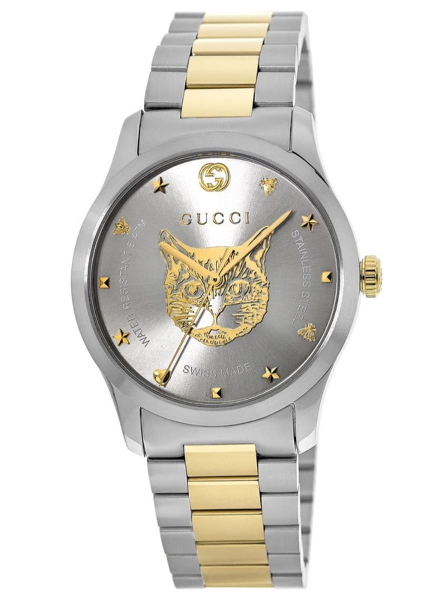 gucci two tone watch