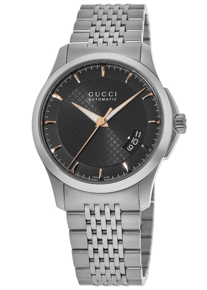 Gucci G-Timeless Black Dial Steel Men's Watch YA126420 | WatchMaxx