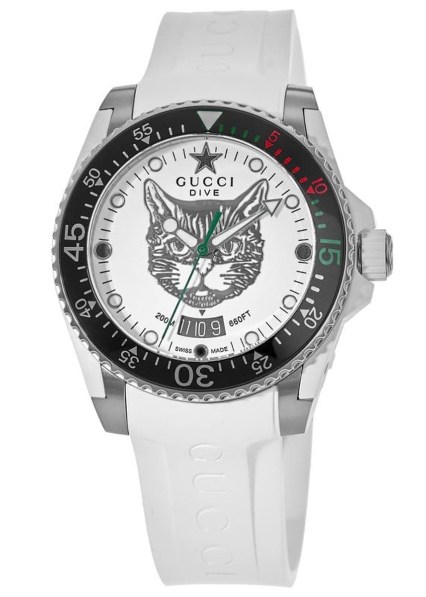 White Gucci Medium Tiger Convertible Tote Satchel – Designer Revival